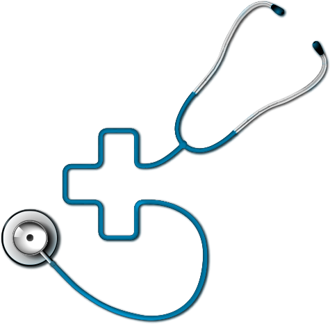 Stethoscope with plus sign